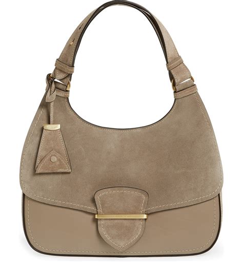 michael kors brown leather shoulder bag|Michael Kors suede shoulder bag.